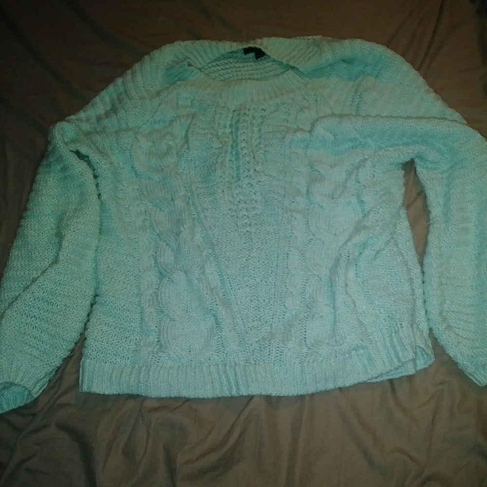 Mint, knit sweater